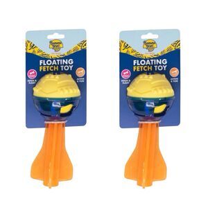 2x Banana Boat Dog Floating Fetch Chew Toy Active Fun Fetch & Float Rocket